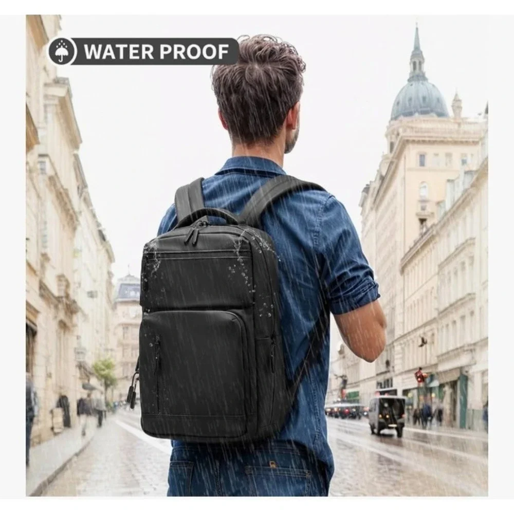 Suikihum Waterproof Laptop Backpack for Men &‎ Women, Flight Approved Anti-Theft